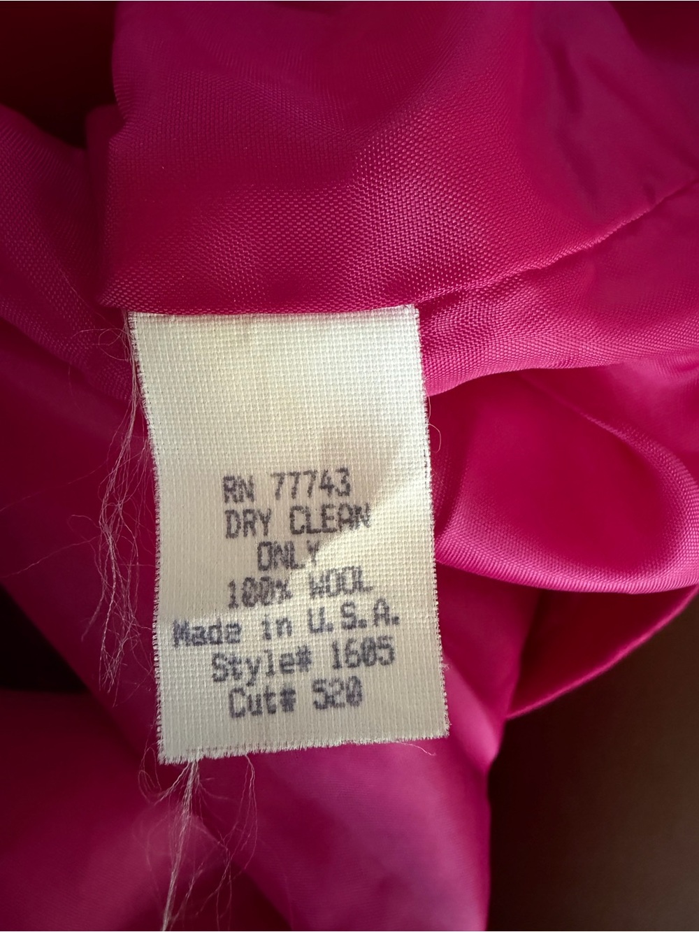 Tailored Magenta Skirt Suit Set with Gold Buttons - Picture 7 of 7